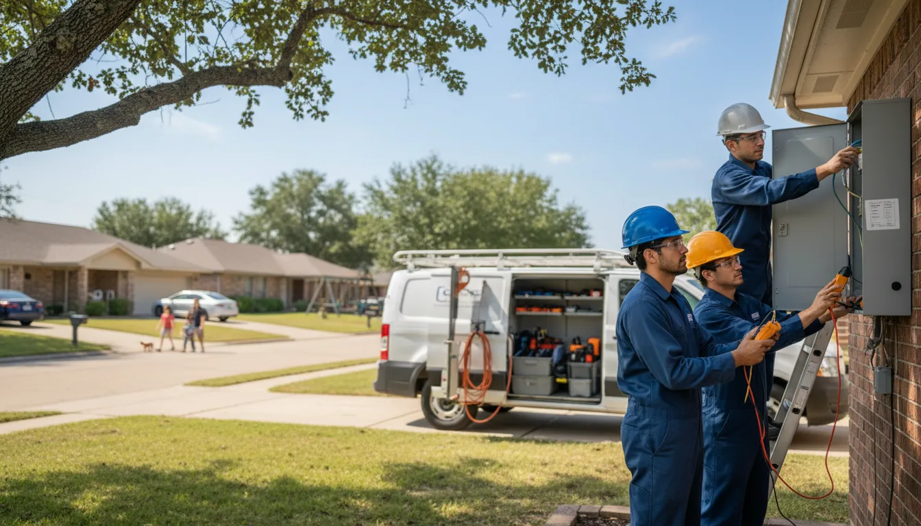 Certified electrician providing emergency electrical services in Tell, TX